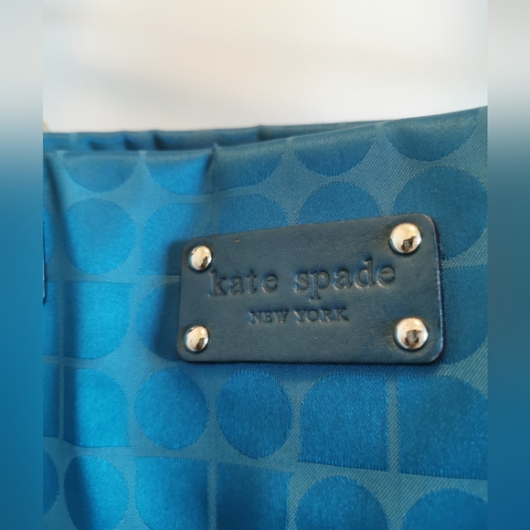 Kate Spade turquoise canvas tote bag - Picture 13 of 15